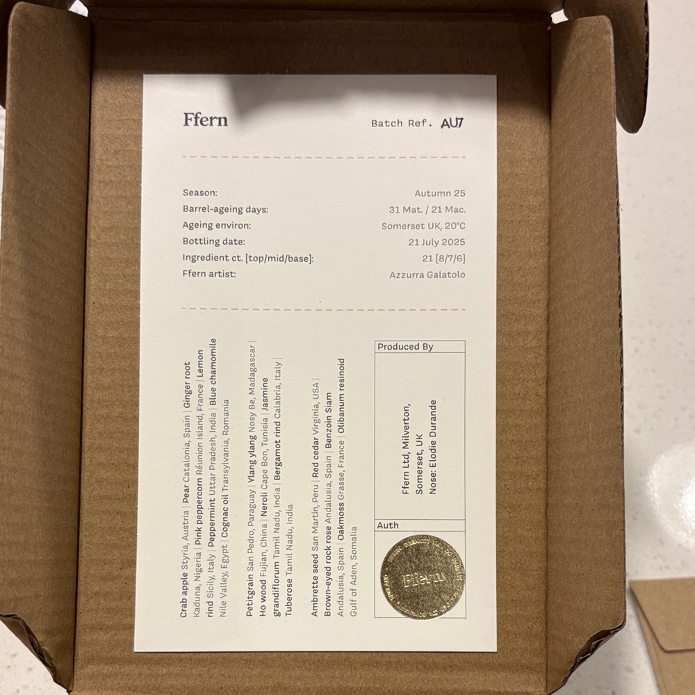 Ffern Batch Ref. AU7 Autumn 25